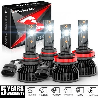 Combo LED Headlight Bulbs H11 9005 for Chevy Equinox 2010-2017 High Low Beam 4X