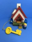 Goldilocks & 3 Bears Play House Baby Bear Vtg #151 Fisher Price Pull Toy