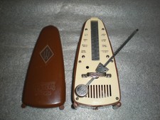 NO KEY Vintage Wittner Taktell Piccolo Metronome Made In Germany Light Brown