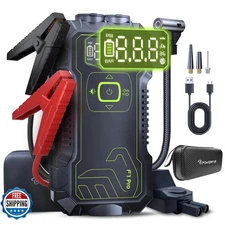 Car Jump Starter with Air Compressor 10000mAh Battery Jumper Box Charger Booster
