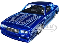 1986 CHEVROLET MONTE CARLO SS LOWRIDER BLUE 1/24 DIECAST CAR BY MAISTO 32542
