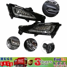 1 Pair LED DRL Daytime Running Lamp Fog Lights For Hyundai Tucson  2016 2017