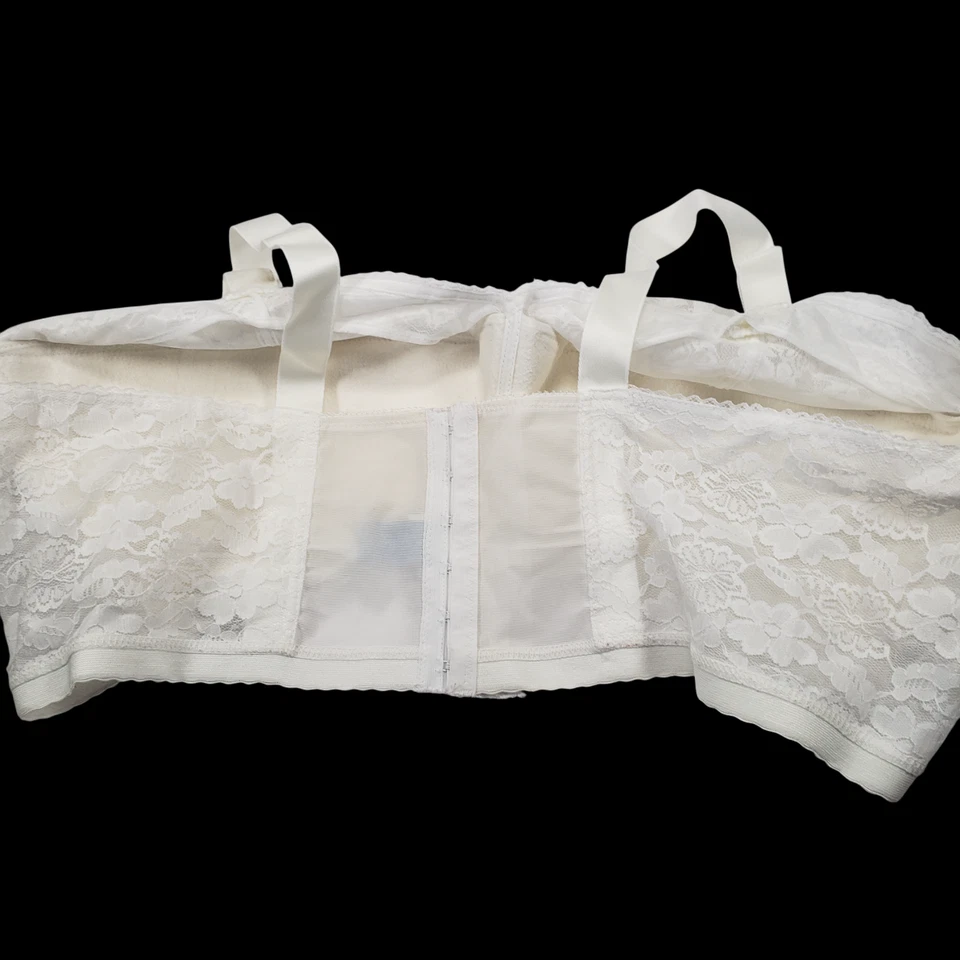 Lady Cameo Dallas Bra 46HH White Lace Soft Cup Style 707 NWOT VTG Made in USA - Image 2 of 4