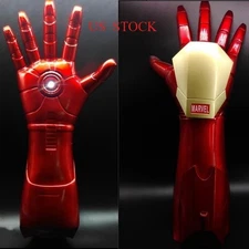 1:1 Tony Stark Gloves The Avengers Iron Man LED Light Laser Wareable Hand Toys