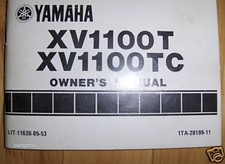 1986 1987 Yamaha XV1100 Owners Manual XV 1100 T and TC