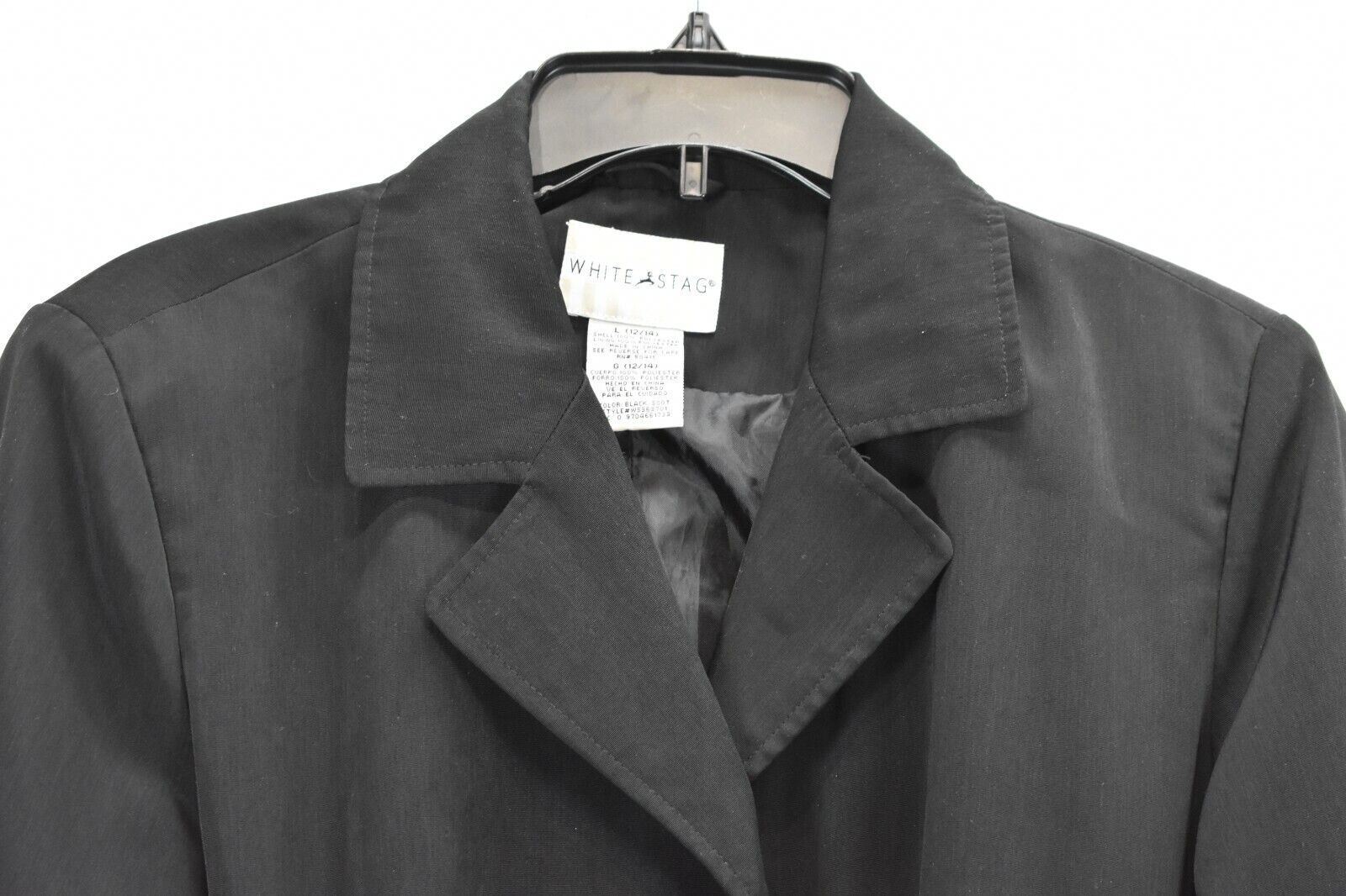 White Stag Womens Solid Black Patch Pockets Tie U… - image 3