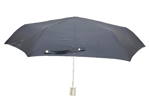 Men's Compact Lightweight Flat Auto Open Close Umbrella Aluminum Handle - Picture 2 of 4