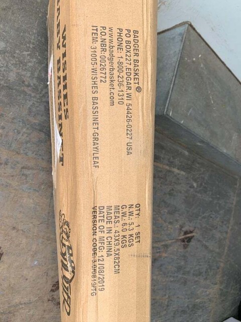 badger basket wishes oval bassinet