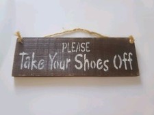 Please Take Off Your Shoes Entryway Sign