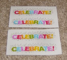 Mrs. Grossman Two Half Strip Stickers ~ Reflections........Celebrate Multicolor