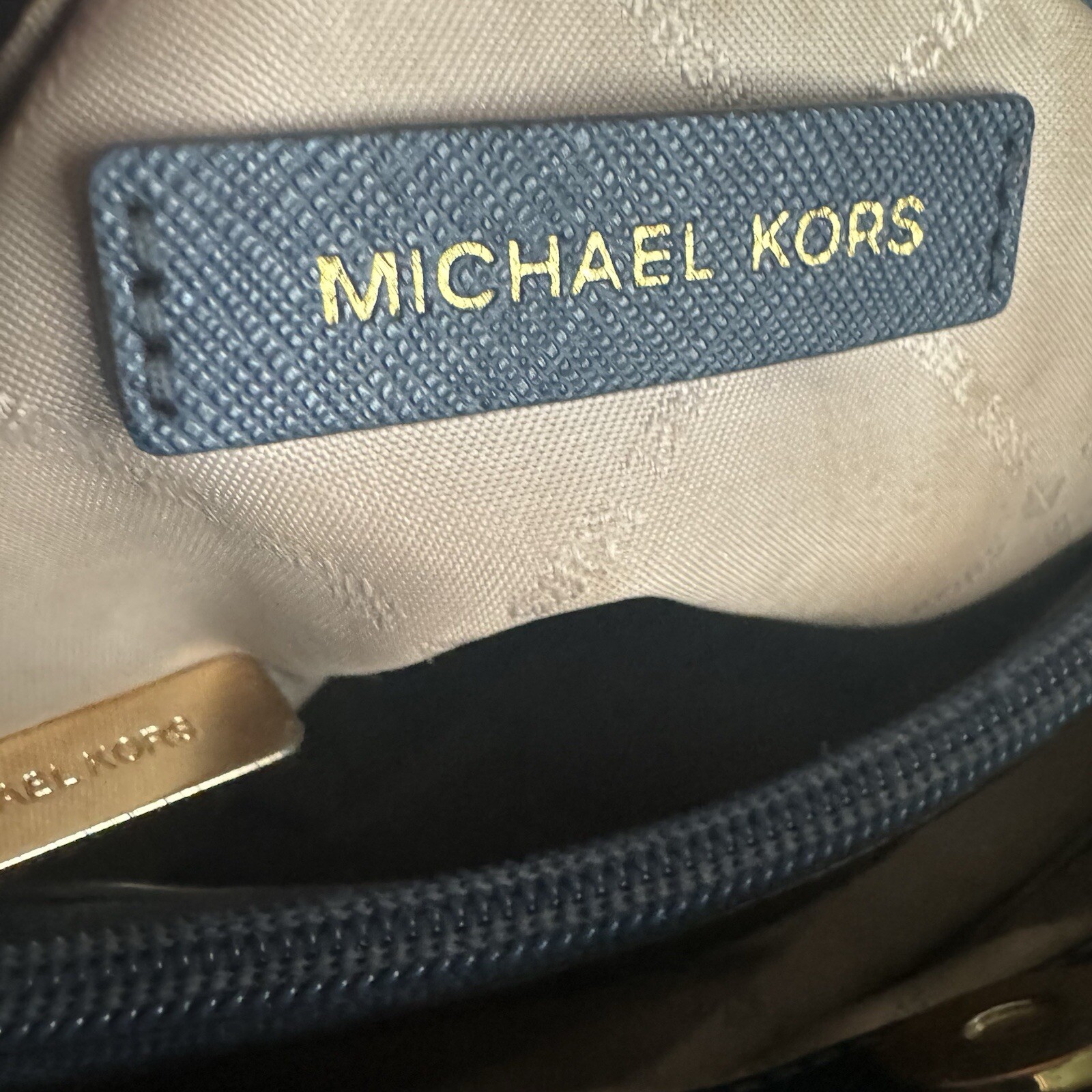Michael Kors Sofia Medium Leather Navy Floral Cro… - image 4