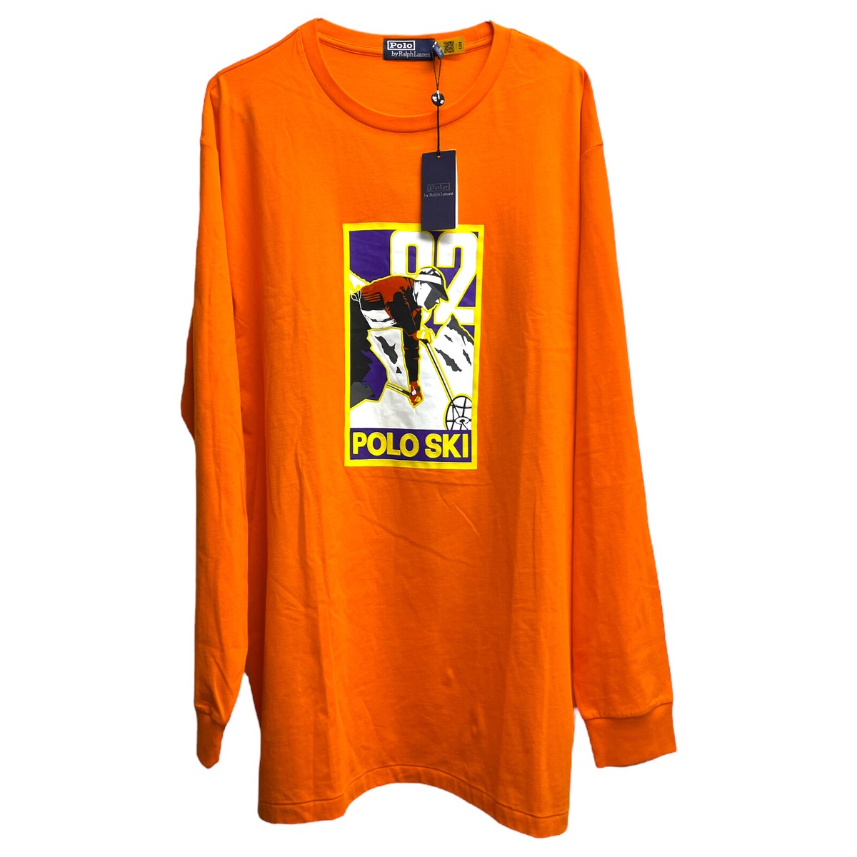 Polo Ralph Lauren Polo Ski Sports Classic Fit Orange Long Sleeve T