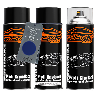 Autolack Spraydosen Set für Gen. Motors WA388A Blue Me Away Metallic Perl X.