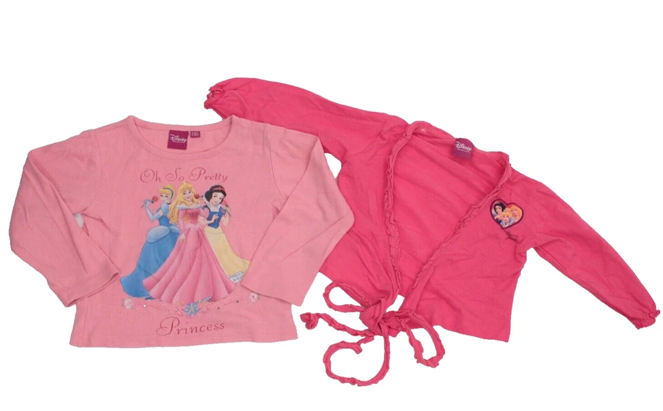 Disney Princess 2 Piezas Camiseta Manga Larga Camisa Chaqueta Bolero T. 92/98 Princesas - Imagen 1 de 1