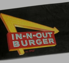 In N Out Burger Neon Arrow Sign Beach Towel New Sealed 33" x 58" INO 