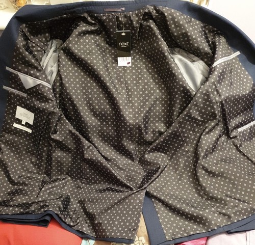 Next Men’s Suit Jacket Navy Size 44L BNWT - Picture 2 of 6