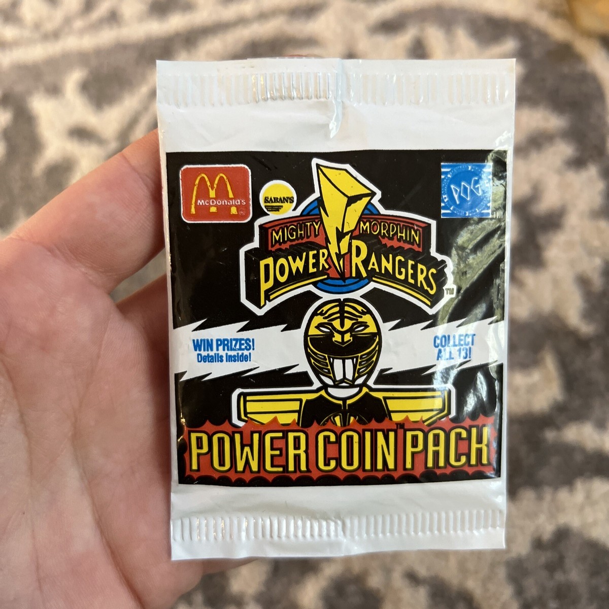 Mighty Morphin Power Rangers McDonald's Power Coin Pack 1994 Happy