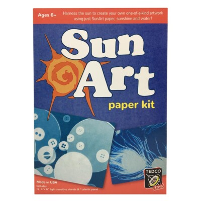 12 sheets SUN ART Light Sensitive Photo Paper Solar Craft Shadow Science 4x6