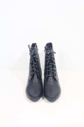 Beacon Women Boots New sz 9 wide Vintage Style Shoes Faux Leather Lace Up blue - Picture 4 of 10