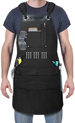 Heavy Duty Waxed Canvas Apron, 16oz Thick Canvas Multi-Functional Work PRO Apron