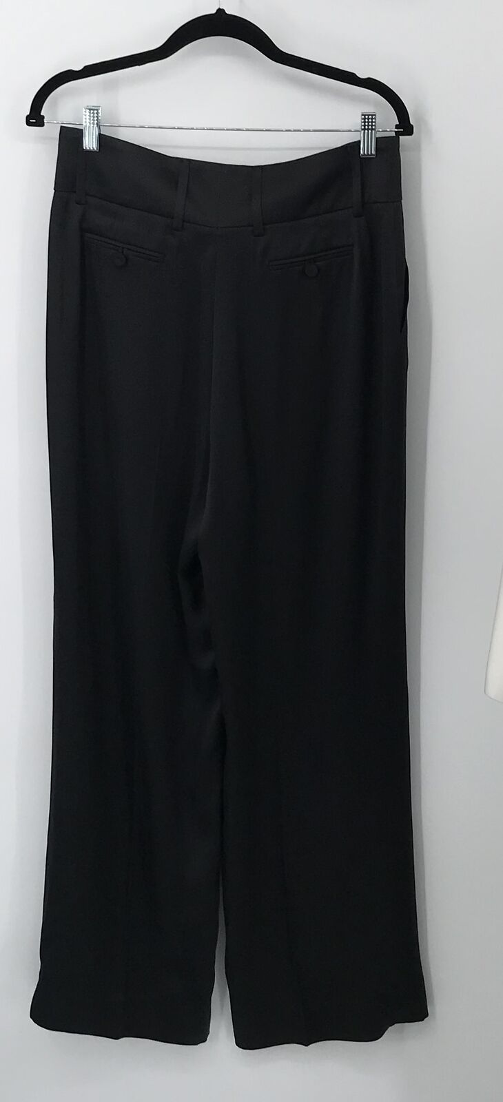 Escada womens silk wide leg dress pants in black … - image 2