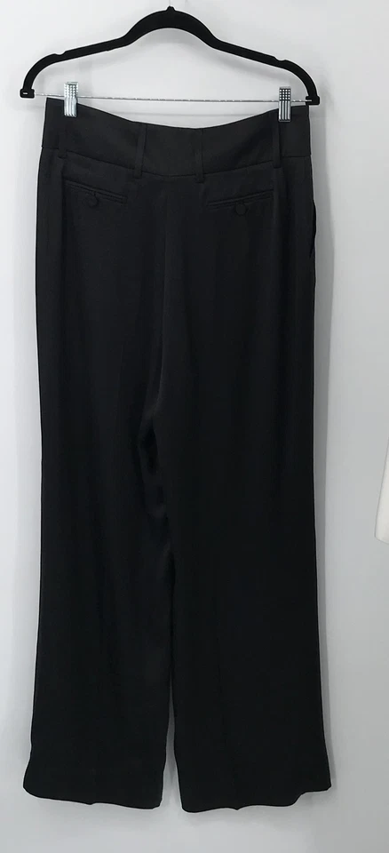 Escada Mujer Seda Pierna Ancha Vestido Pantalones en Negro Talla 40 Foto 2 de 4