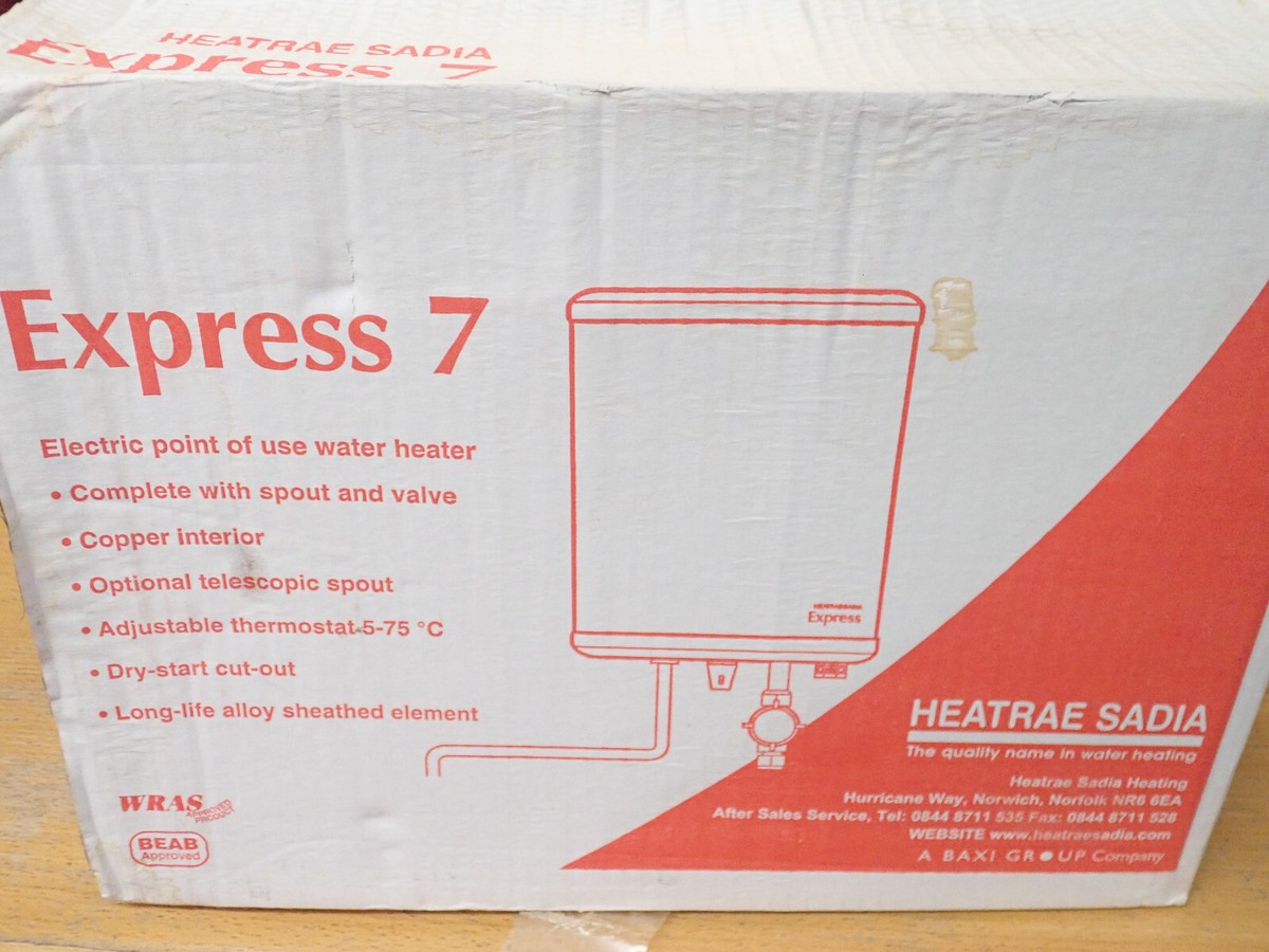 Heatrae Sadia 7L Express 3kW Vented Over Sink Water Heater. Boxed | eBay
