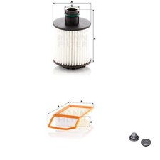 MANN-FILTER Inspektionspaket Filterset für Fiat Doblo Kasten/Kombi 1.3 D