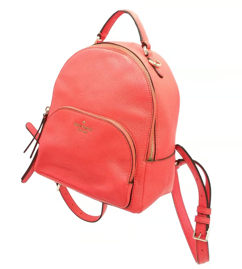 Kate Spade Jackson Small Red Leather Zip Top Backpack | eBay display picture 3