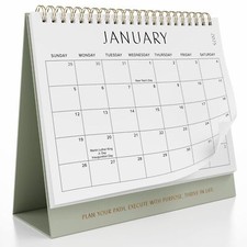 Aesthetic Desk Calendar 2025-2026 - Runs from January 2025 until June 2026 - ...