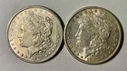 1880 & 1897 S Morgan Silver Dollar Pair nice EF coins check pix!