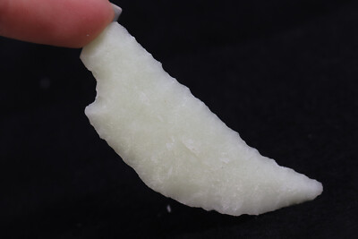 Flint Knapped Glow-In-The-Dark Gem Point-DIY Knife Props; D&D, Etc.