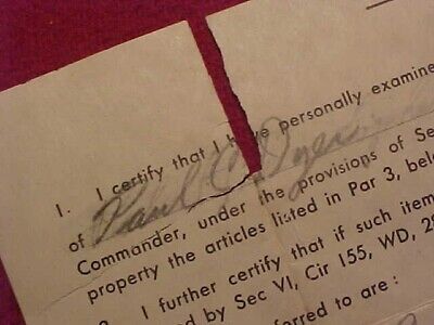 ORIGINAL SET WWII CAPTURE PAPERS TO A US VETERAN ~ ONE ORIGINAL SET WWII CAPTURE PAPERS TO A US VETERAN ~ ONE