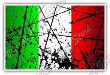 Italy Country Flag Grunge Retro Car Bumper Window Vinyl Sticker Decal 5"X3.5"