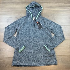 NWT Under Armour Tech Twist Hoodie Long Sleeve Loose Women  s Medium Blue Teal