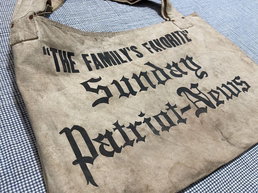 1940's 40s Newspaper Bag Magazine Bag rare shoulder hand 1940's 40s Newspaper Bag Magazine Bag rare shoulder hand