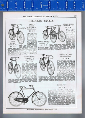 Hercules Cycles-Bicycles, Household Pump Filters 1918-20 Catalog