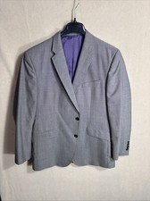 Ted Baker London Mens Endurance 46R Gray Nailhead Check 100 Wool Sport Coat 2B
