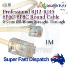 Professional RJ12 6P6C to RJ45 8P8C Copper Cable ⌀0.5mm Reinforced Round -NBN 1m