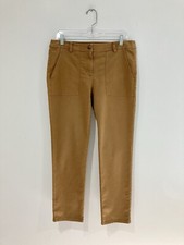 Eileen Fisher Organic Cotton Cozy Stretch Orange Brown Slim Pants Size 8
