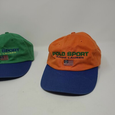 Vintage 90s 2 tone Polo Sport hat Ralph Lauren Sportsman Vintage 90s 2 tone Polo Sport hat Ralph Lauren Sportsman
