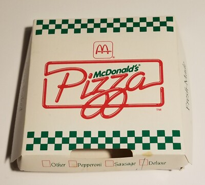 1990 McDonald's Oven-Baked Fresh-Made Pizza Container