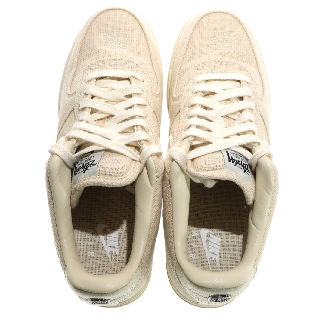 NIKE XSTUSSY AIR FORCE 1 LOW FOSSIL STONE STUSSY CUT SNEAKERS US9.5 27.5cm Used thumbnail 4