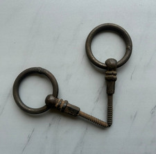 Vintage Hand Forged Horse Tie Hitching Post Iron Ring Equestrian Stable Tool