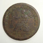'1812' TRADE & NAVIGATION NOVA SCOTIA PURE COPPER CANADA HALF PENNY TOKEN
