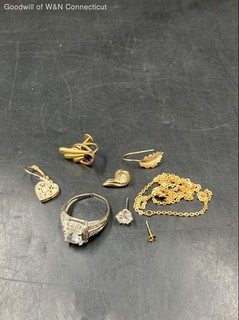 14K Gold Precious Metal Scrap Jewelry Lot 12.05g Tested