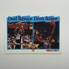 1991-92 NBA Hoops #311 David Robinson Dennis Rodman Spurs Pistons