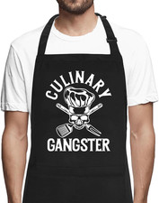 Funny Aprons for Men with Pockets, Mens Apron for Grilling Cooking BBQ Chef