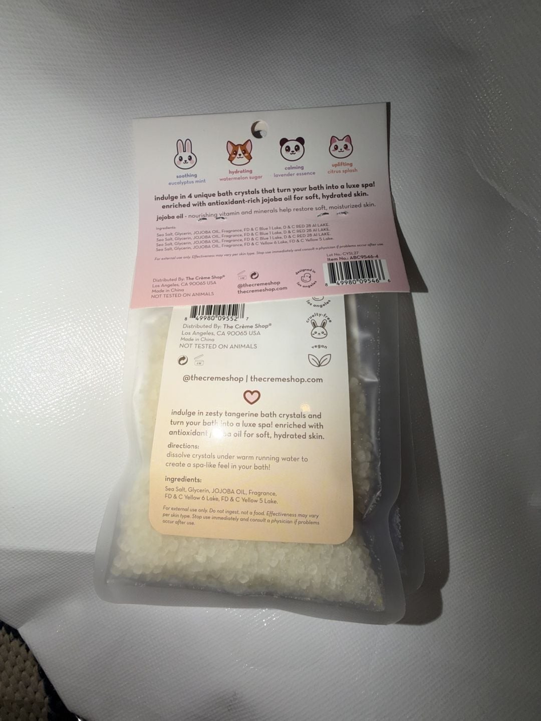 The Crème Shop Aromatherapy Bath Crystals 4-Pack Set Enriched with Jojoba Oil, photo 2