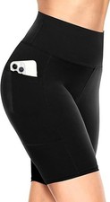 Missluck Radlerhose Damen mit Taschen Kurze Sporthose Hohe Taille Leggings Bl...